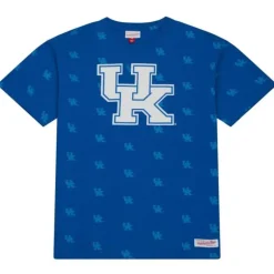 Men Mitchell & Ness T-Shirts & Tops-Aop Ss Top University Of Kentucky
