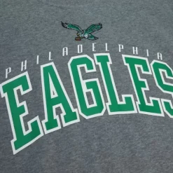 Men Mitchell & Ness Hoodies & Sweatshirts-Arch Team Crew Philadelphia Eagles