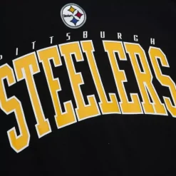 Men Mitchell & Ness Hoodies & Sweatshirts-Arch Team Crew Pittsburgh Steelers