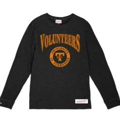 Men Mitchell & Ness T-Shirts & Tops-Arched Logo Lockup Slub Ls Tee University Of Tennessee
