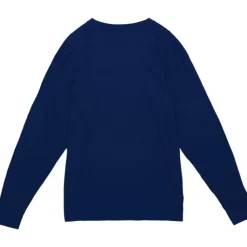 Men Mitchell & Ness T-Shirts & Tops-Arched Logo Lockup Slub Ls Tee University Of Notre Dame