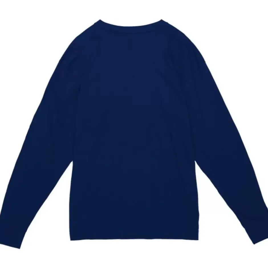 Men Mitchell & Ness T-Shirts & Tops-Arched Logo Lockup Slub Ls Tee University Of Notre Dame