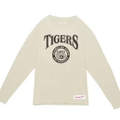 Men Mitchell & Ness T-Shirts & Tops-Arched Logo Lockup Slub Ls Tee Grambling State University