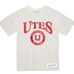 Men Mitchell & Ness T-Shirts & Tops-Arched Logo Lockup Slub Tee University Of Utah