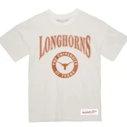 Men Mitchell & Ness T-Shirts & Tops-Arched Logo Lockup Slub Tee University Of Texas At Austin