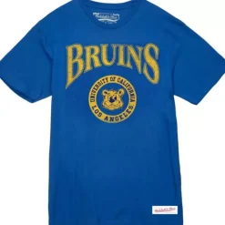 Men Mitchell & Ness T-Shirts & Tops-Arched Logo Lockup Slub Tee Ucla