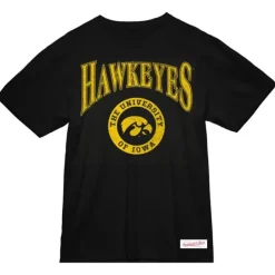 Men Mitchell & Ness T-Shirts & Tops-Arched Logo Lockup Slub Tee University Of Iowa