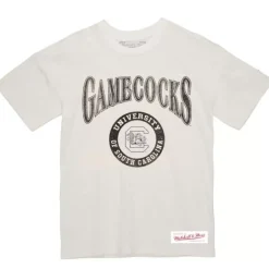 Men Mitchell & Ness T-Shirts & Tops-Arched Logo Lockup Slub Tee University Of South Carolina