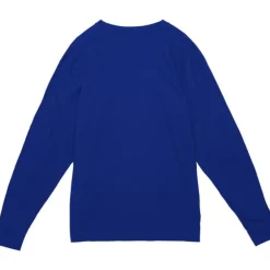 Men Mitchell & Ness T-Shirts & Tops-Arched Logo Slub Ls Tee Chicago Cubs