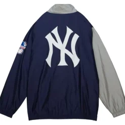 Men Mitchell & Ness Jackets & Outerwear-Arched Retro Lined Windbreaker New York Yankees