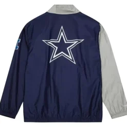 Men Mitchell & Ness Jackets & Outerwear-Arched Retro Lined Windbreaker Dallas Cowboys