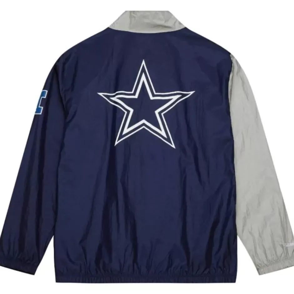 Men Mitchell & Ness Jackets & Outerwear-Arched Retro Lined Windbreaker Dallas Cowboys