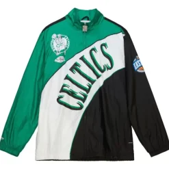 Men Mitchell & Ness Jackets & Outerwear-Arched Retro Lined Windbreaker Boston Celtics