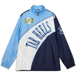 Men Mitchell & Ness Jackets & Outerwear-Arched Retro Lined Windbreaker University Of North Carolina