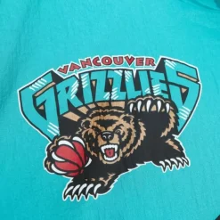 Men Mitchell & Ness Jackets & Outerwear-Arched Retro Lined Windbreaker Vancouver Grizzlies