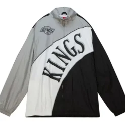 Men Mitchell & Ness Jackets & Outerwear-Arched Retro Lined Windbreaker Los Angeles Kings