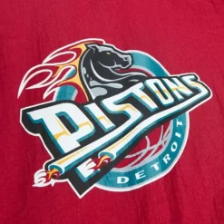 Men Mitchell & Ness Jackets & Outerwear-Arched Retro Lined Windbreaker Detroit Pistons