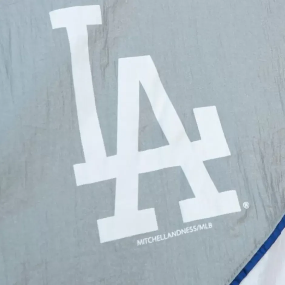 Men Mitchell & Ness Jackets & Outerwear-Arched Retro Lined Windbreaker Los Angeles Dodgers