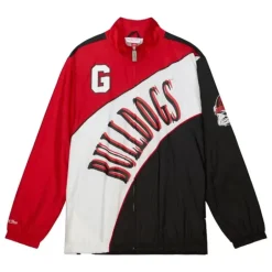 Men Mitchell & Ness Jackets & Outerwear-Arched Retro Lined Windbreaker University Of Georgia