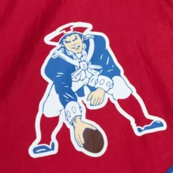 Men Mitchell & Ness Jackets & Outerwear-Arched Retro Lined Windbreaker New England Patriots