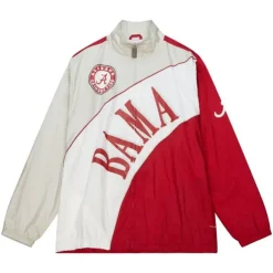 Men Mitchell & Ness Jackets & Outerwear-Arched Retro Lined Windbreaker University Of Alabama