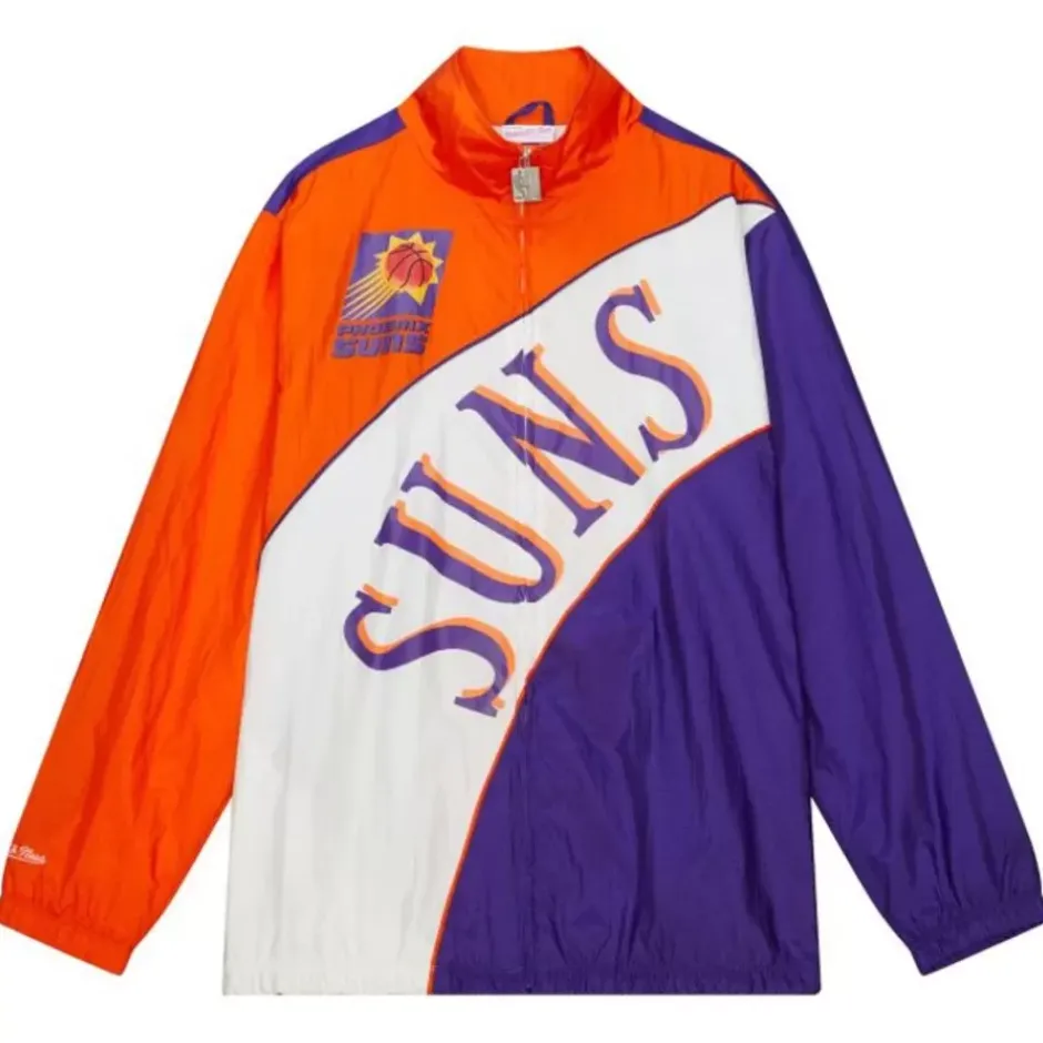 Men Mitchell & Ness Jackets & Outerwear-Arched Retro Lined Windbreaker Phoenix Suns