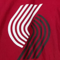 Men Mitchell & Ness Jackets & Outerwear-Arched Retro Lined Windbreaker Portland Trail Blazers