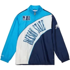 Men Mitchell & Ness Jackets & Outerwear-Arched Retro Lined Windbreaker Jackson State University