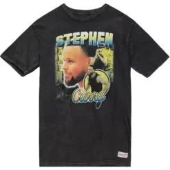 Men Mitchell & Ness T-Shirts & Tops-Asg Concert Tee Players Association Stephen Curry