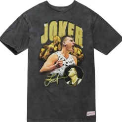 Men Mitchell & Ness T-Shirts & Tops-Asg Concert Tee Players Association Nikola Jokic