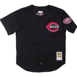 Mitchell & Ness Mlb Authentic-Authentic Barry Larkin Cincinnati Reds 2000 Button Front Jersey