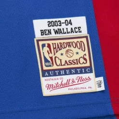 Mitchell & Ness Nba Authentic-Authentic Ben Wallace Detroit Pistons Dark Finals 2004 Jersey