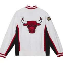 Men Mitchell & Ness Jackets & Outerwear-Authentic Chicago Bulls Finals 1997-98 Warm Up Jacket