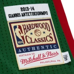 Mitchell & Ness Nba Authentic-Authentic Giannis Antetokounmpo Milwaukee Bucks Road 2013-14 Jersey