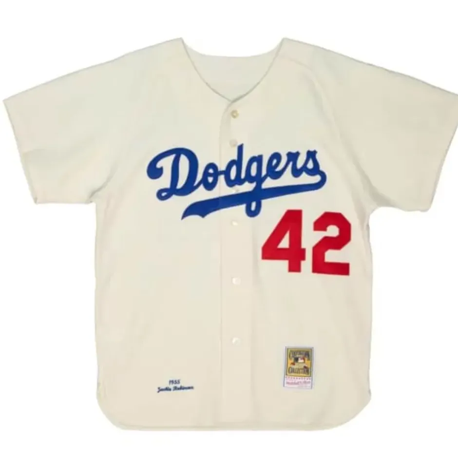 Mitchell & Ness Mlb Authentic-Authentic Jackie Robinson Brooklyn Dodgers Home 1955 Jersey