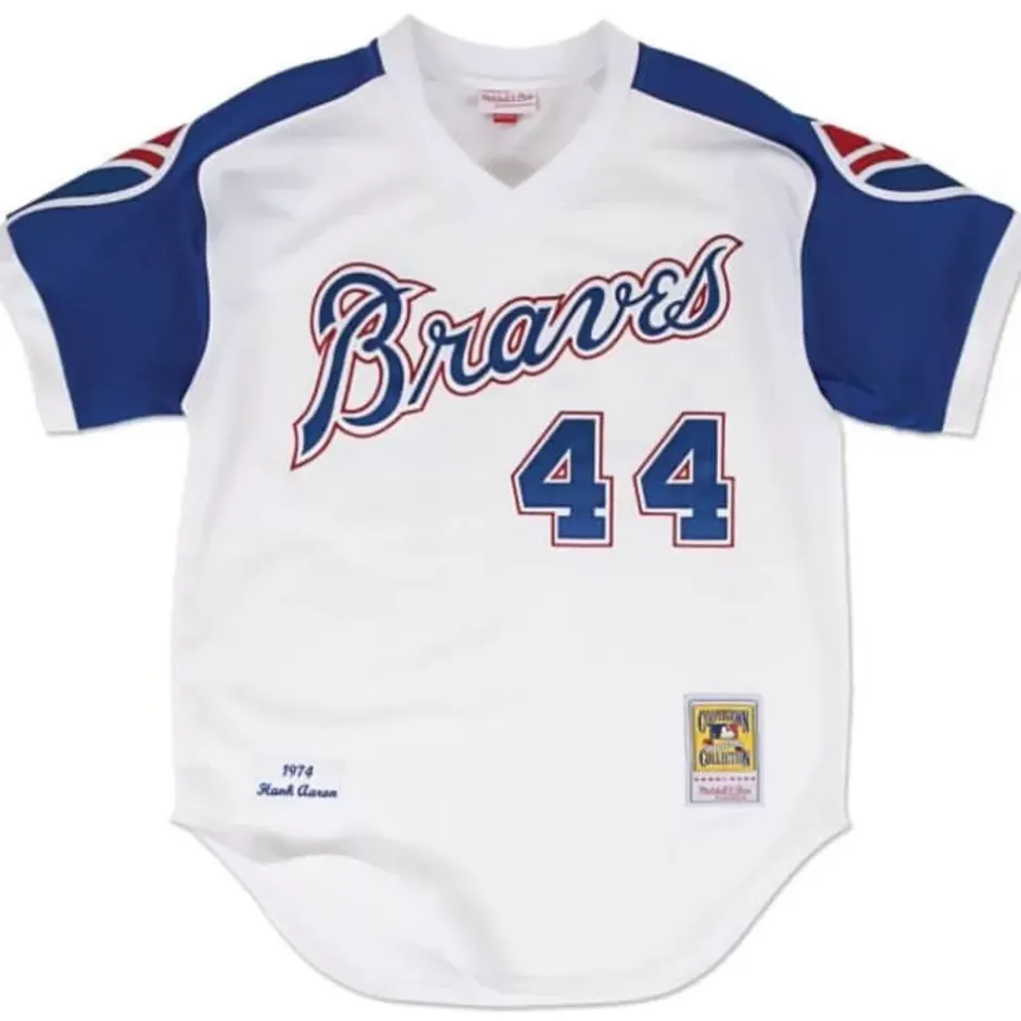 Mitchell & Ness Mlb Authentic-Authentic Jersey Atlanta Braves Home 1974 Hank Aaron