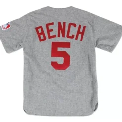 Mitchell & Ness Mlb Authentic-Authentic Jersey Cincinnati Reds Road 1969 Johnny Bench