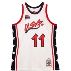 Mitchell & Ness Nba Authentic-Authentic Karl Malone Team Usa Mens 1996-97 Jersey