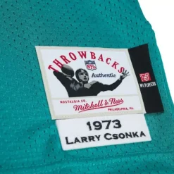 Mitchell & Ness Nfl Authentic-Authentic Larry Csonka Miami Dolphins Dark 1973 Jersey