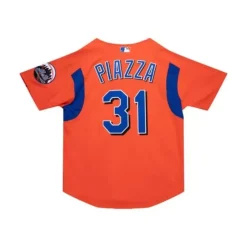 Mitchell & Ness Mlb Authentic-Authentic Mike Piazza New York Mets 2004 Bp Jersey