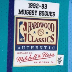 Mitchell & Ness Nba Authentic-Authentic Muggsy Bogues Charlotte Hornets Road 1992-93 Jersey
