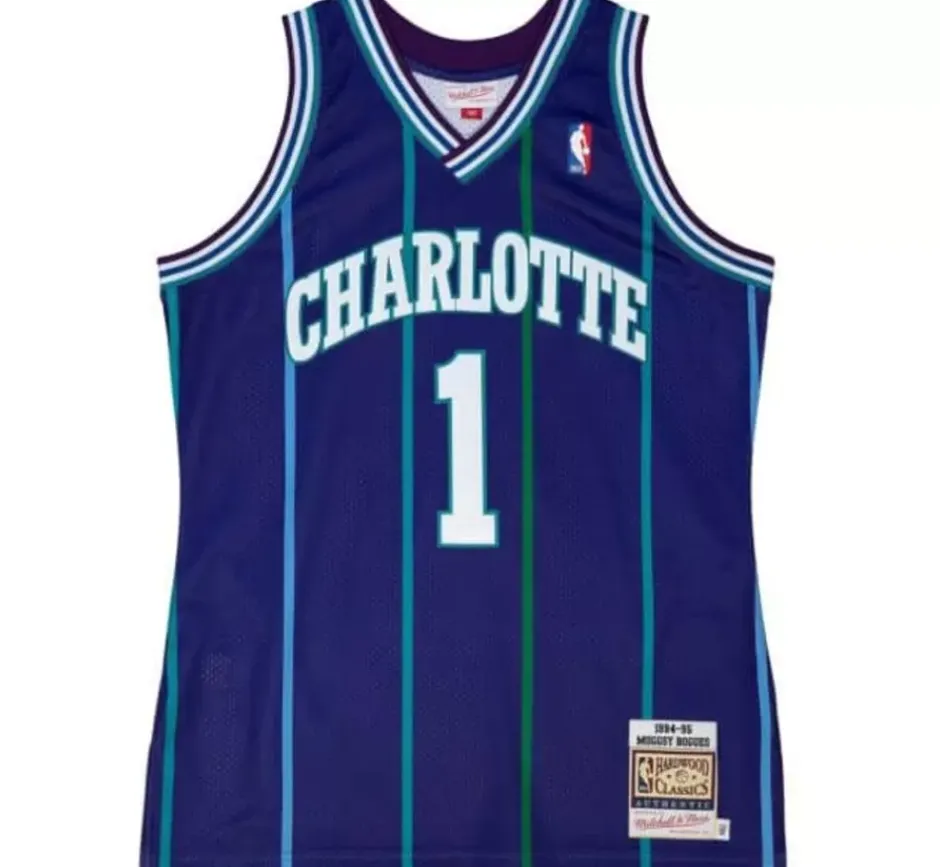 Mitchell & Ness Nba Authentic-Authentic Muggsy Bogues Charlotte Hornets Alternate 1994-95 Jersey