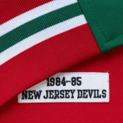Men Mitchell & Ness Jackets & Outerwear-Authentic New Jersey Devils 1984 Warm Up Jacket