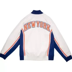 Men Mitchell & Ness Jackets & Outerwear-Authentic New York Knicks 1993-94 Warm Up Jacket
