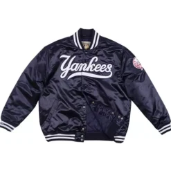 Men Mitchell & Ness Jackets & Outerwear-Authentic Satin Jacket New York Yankees 1999
