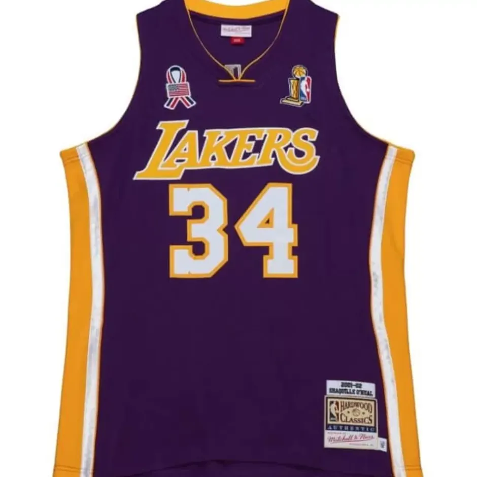 Mitchell & Ness Nba Authentic-Authentic Shaquille O'Neal Los Angeles Lakers 2001-02 Jersey