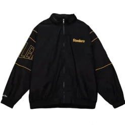 Men Mitchell & Ness Jackets & Outerwear-Authentic Sideline Jacket Pittsburgh Steelers