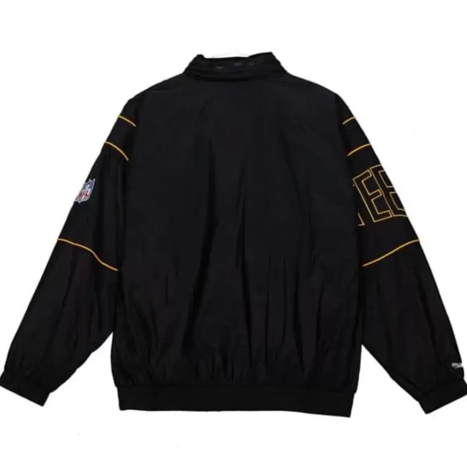 Men Mitchell & Ness Jackets & Outerwear-Authentic Sideline Jacket Pittsburgh Steelers