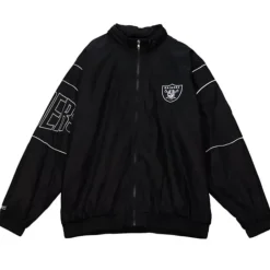 Men Mitchell & Ness Jackets & Outerwear-Authentic Sideline Jacket Los Angeles Raiders