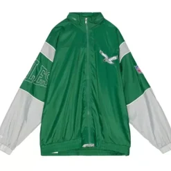 Men Mitchell & Ness Jackets & Outerwear-Authentic Sideline Jacket Philadelphia Eagles
